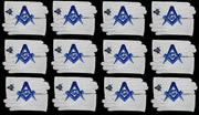 Masonic Blue Lodge White Gloves Square & Compass Embroidered – Lot of 12