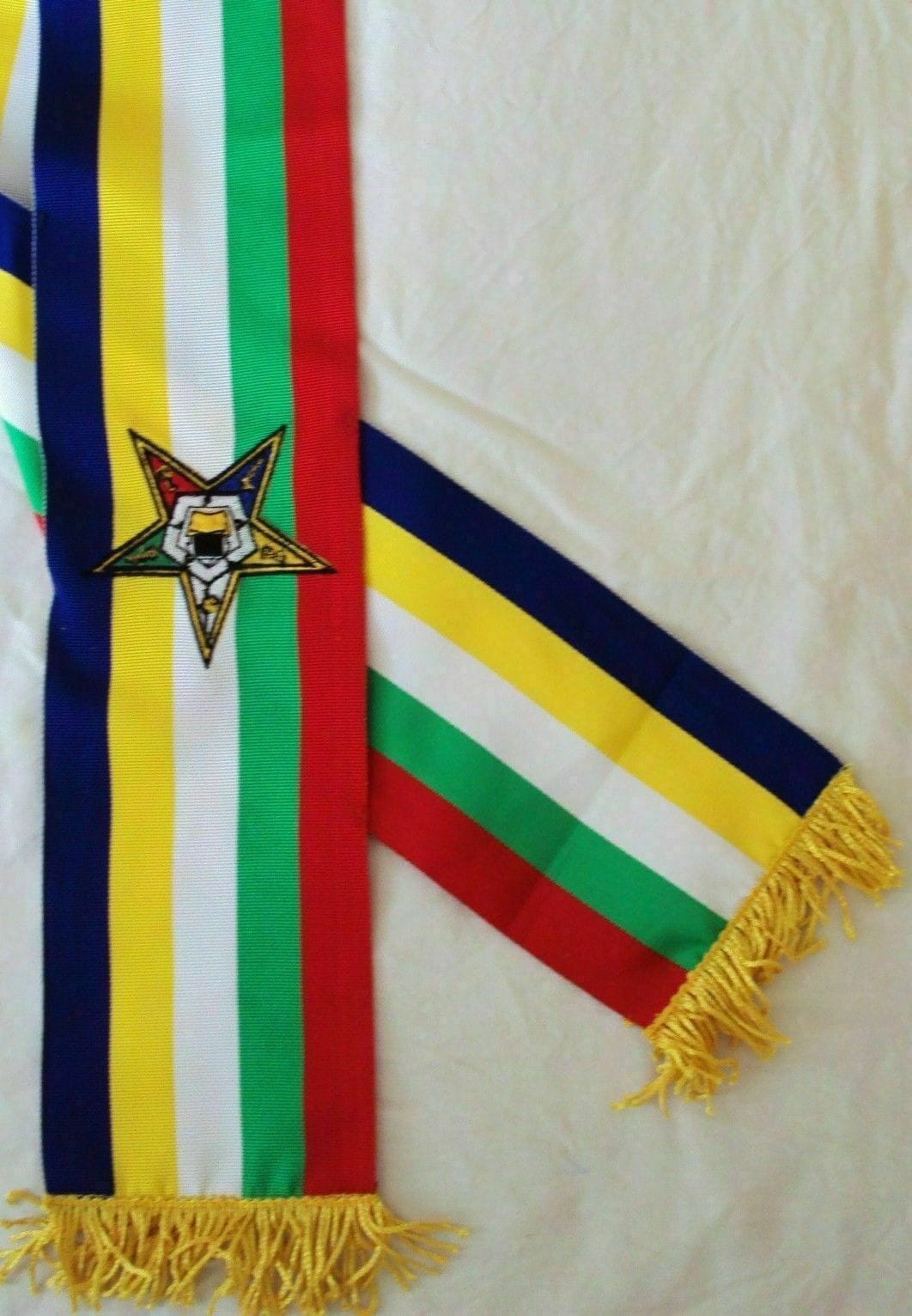 RIAZ IMPEX Wrestling Belts EMBROIDERED FIVE POINT OES SASH