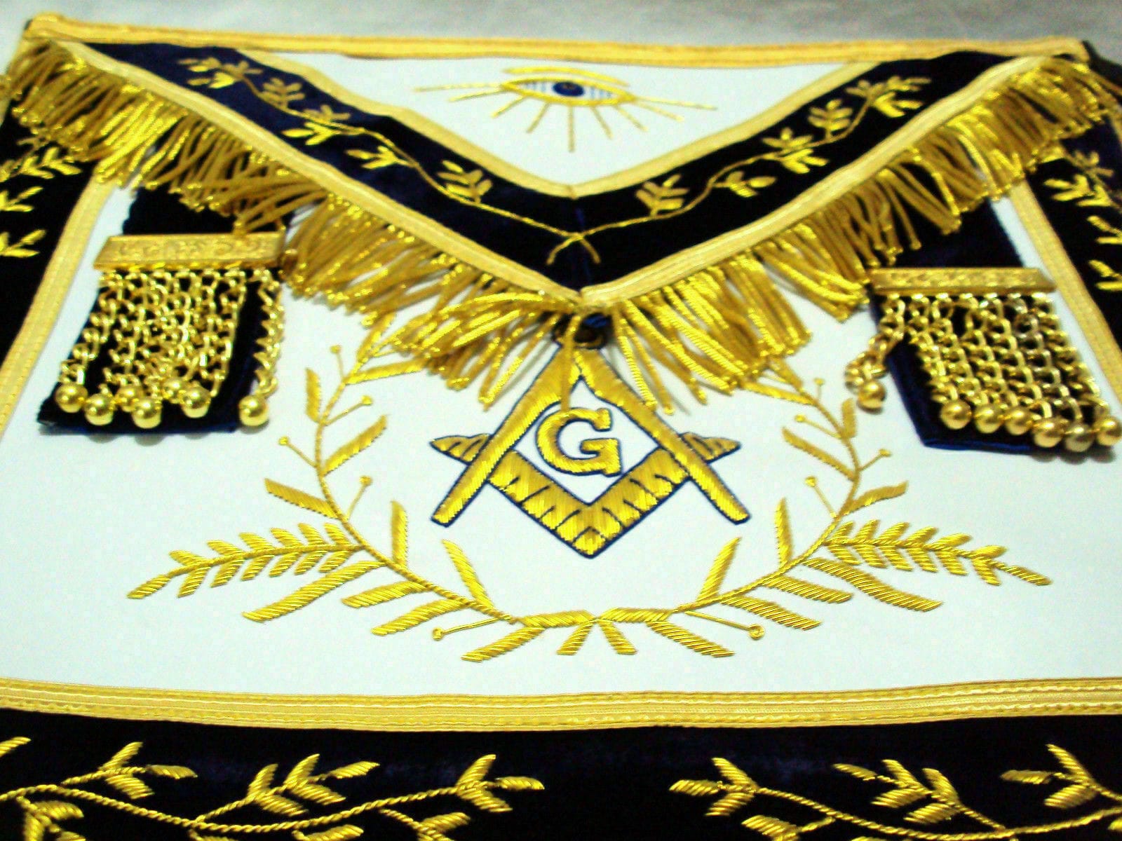 RIAZ IMPEX Wrestling Belts HAND EMBROIDED MASONIC REGALIA BLUE LODGE MASTER MASON APRON