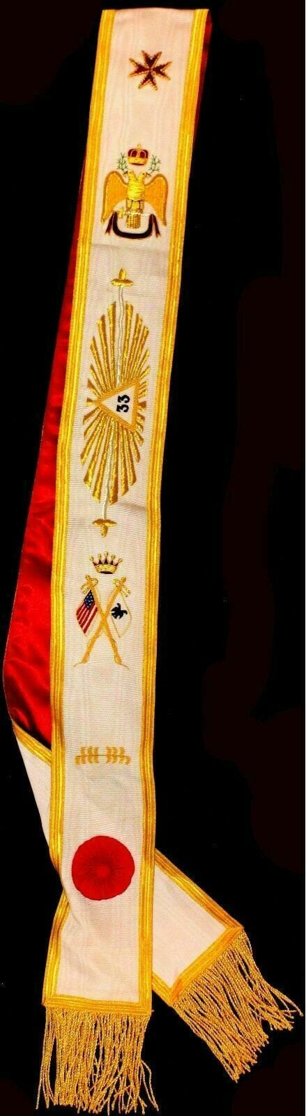 RIAZ IMPEX Wrestling Belts HAND EMBROIDED MASONIC REGALIA BLUE LODGE MASTER MASON APRON