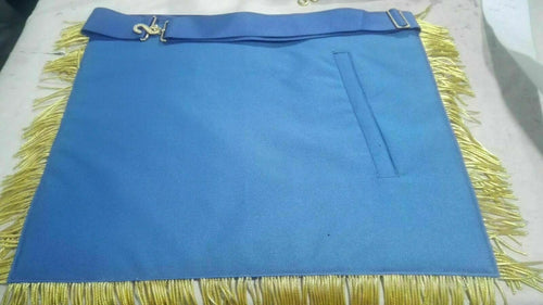 RIAZ IMPEX Wrestling Belts HAND EMBROIDED MASONIC REGALIA GRAND MASTER APRON BLUE AND GOLD
