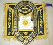 Masonic Grand Master Apron Hand Embroidered, Chain Collar – Purple Velvet