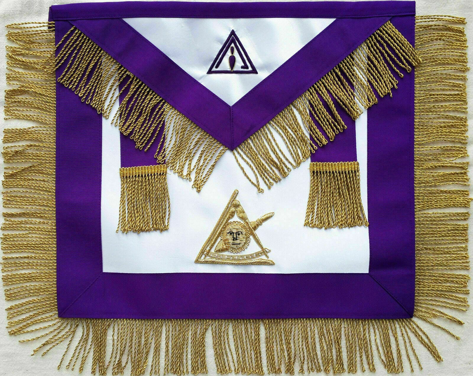 Master Riaz Fp Masonic Council Past Illustrious Master PIM Apron Hand Embroidered ...