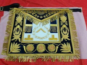 RIAZ IMPEX Wrestling Belts MASONIC GRAND LODGE WORSHIPFUL MASTER APRON BLUE WITH CHAIN COLLAR AND JEWEL