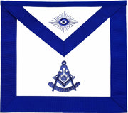 Masonic Past Master Blue Apron Hand Embroidered