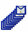 Masonic Past Master Apron Embroidered Square & Compass – Set of 12