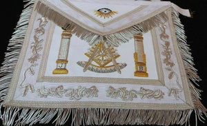 RIAZ IMPEX Wrestling Belts MASONIC REGALIA PAST MASTER APRON WHITE HAND MADE BEST QUALITY