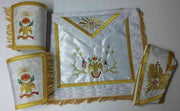 Masonic Rose Croix 33rd Degree Apron, Gauntlets & Collar Set