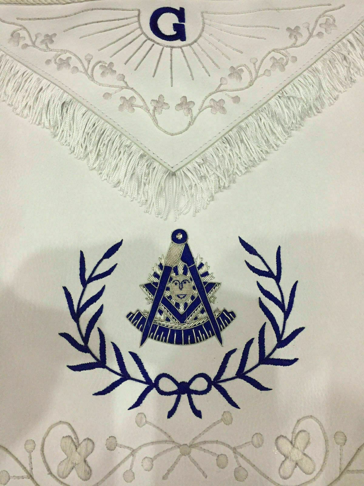 RIAZ IMPEX Wrestling Belts White Past Master Aprons, Masonic PM Aprons, Hand Embroidery Pm Aprons, Freemaso