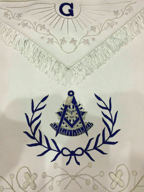 RIAZ IMPEX Wrestling Belts White Past Master Aprons, Masonic PM Aprons, Hand Embroidery Pm Aprons, Freemaso