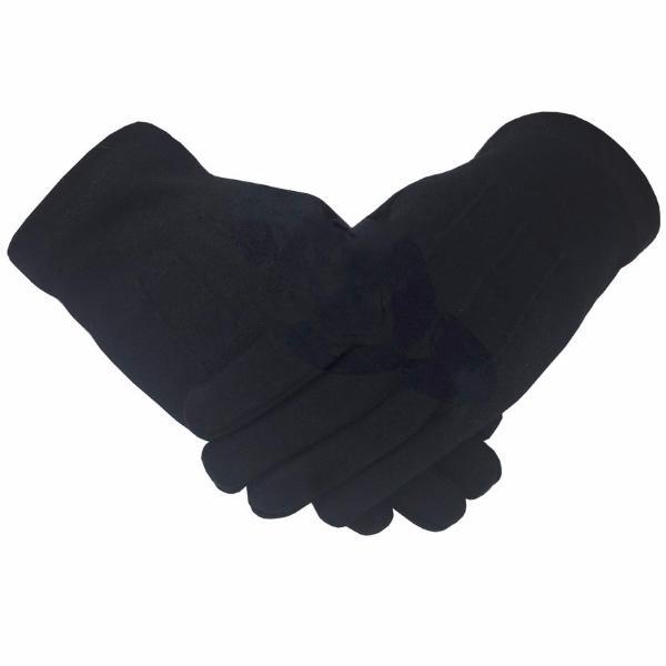 Riaz Impex Masonic Gloves Universal Gloves – Black Cotton