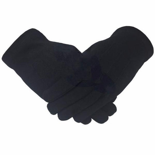 Riaz Impex Masonic Gloves Universal Gloves – Black Cotton